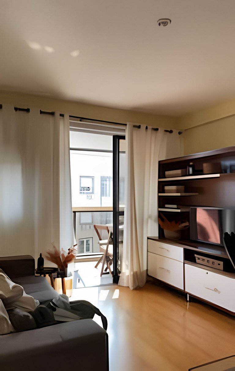 2 Quartos + Varanda + Vaga | Posto 4,Copacabana