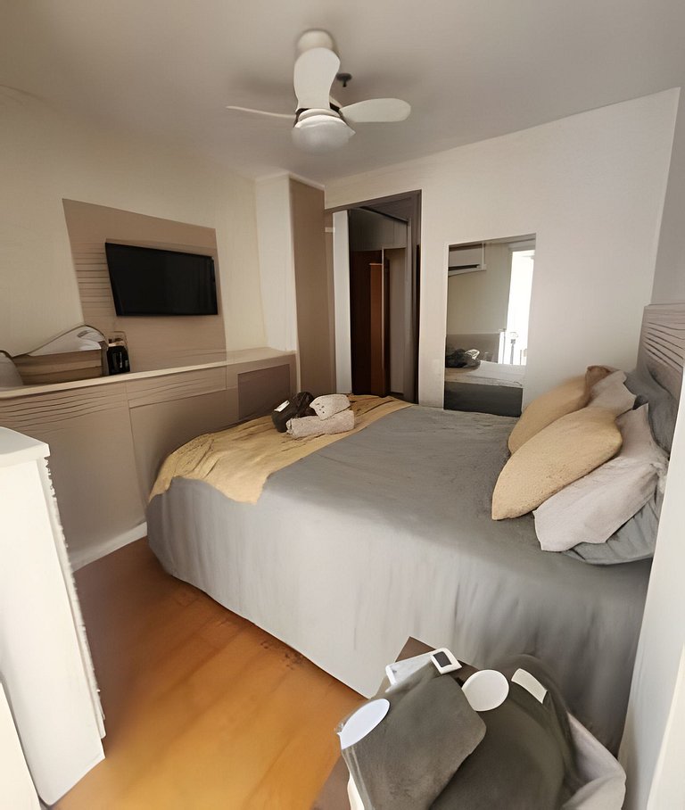 2 Quartos + Varanda + Vaga | Posto 4,Copacabana
