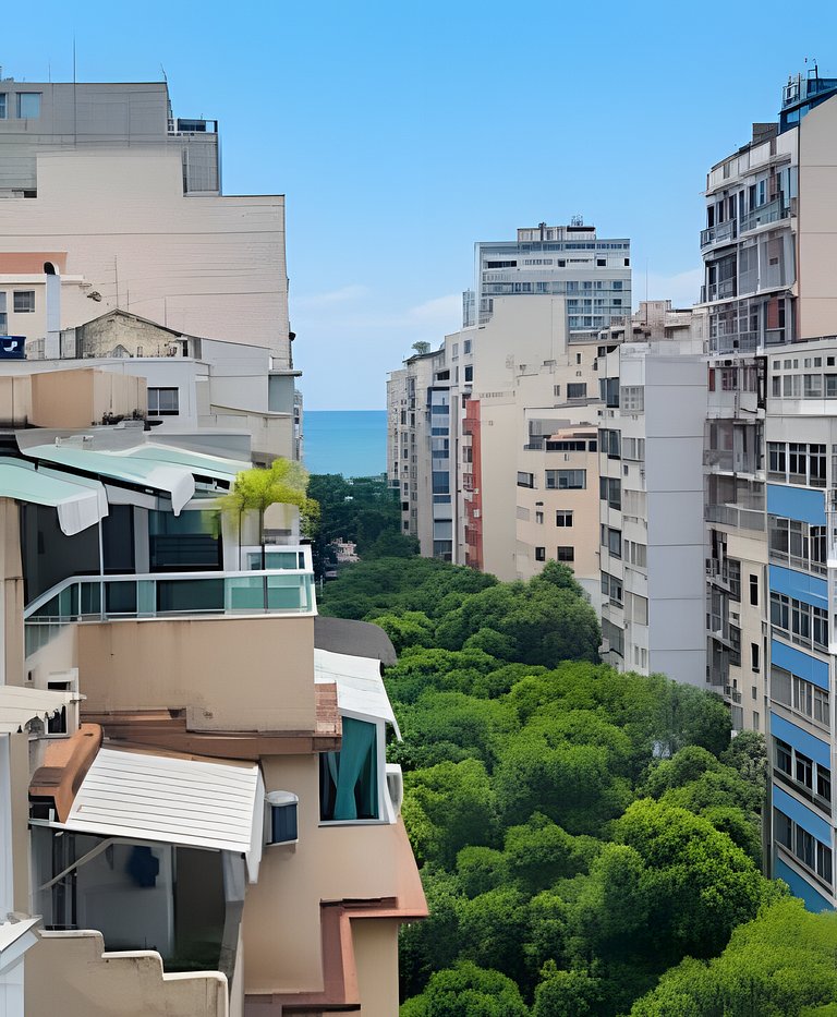 2 Quartos + Varanda + Vaga | Posto 4,Copacabana